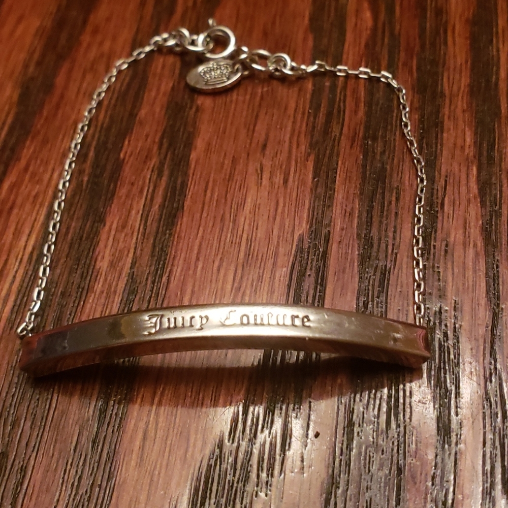 Juicy Couture Silver Curved Bar Bracelet